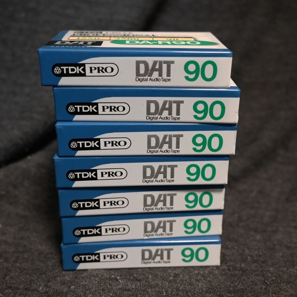 Lot of 7 Sealed TDK Pro Digital Audio Tape DA-R90 90 Minute DA-RPRO90AX